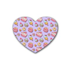 Sweet Pattern Heart Coaster (4 Pack)  by Valentinaart