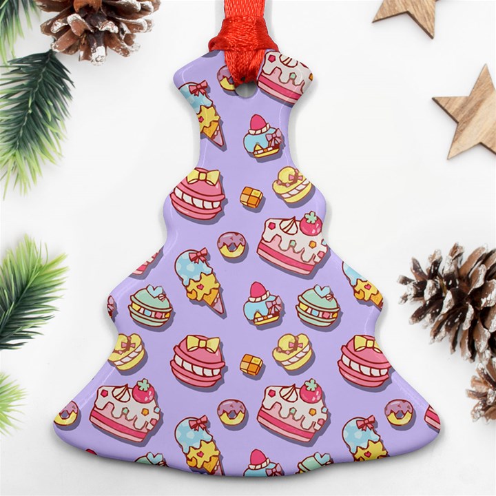 Sweet pattern Christmas Tree Ornament (Two Sides)