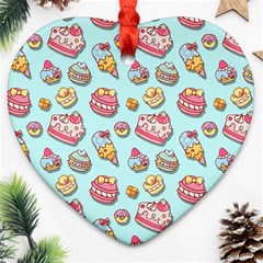 Sweet Pattern Heart Ornament (two Sides) by Valentinaart