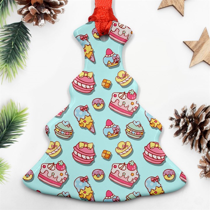 Sweet pattern Christmas Tree Ornament (Two Sides)