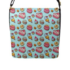 Sweet Pattern Flap Messenger Bag (l)  by Valentinaart