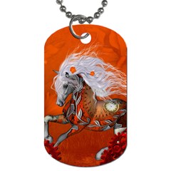 Steampunk, Wonderful Wild Steampunk Horse Dog Tag (two Sides) by FantasyWorld7