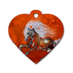 Steampunk, Wonderful Wild Steampunk Horse Dog Tag Heart (one Side) by FantasyWorld7