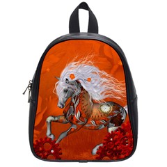 Steampunk, Wonderful Wild Steampunk Horse School Bag (small) by FantasyWorld7