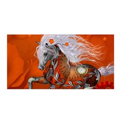 Steampunk, Wonderful Wild Steampunk Horse Satin Wrap by FantasyWorld7