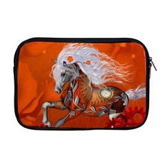 Steampunk, Wonderful Wild Steampunk Horse Apple Macbook Pro 17  Zipper Case by FantasyWorld7