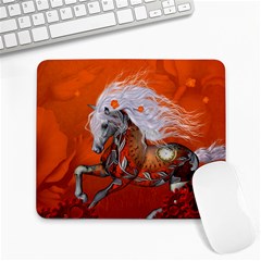 Steampunk, Wonderful Wild Steampunk Horse Large Mousepads by FantasyWorld7