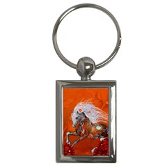 Steampunk, Wonderful Wild Steampunk Horse Key Chains (rectangle)  by FantasyWorld7