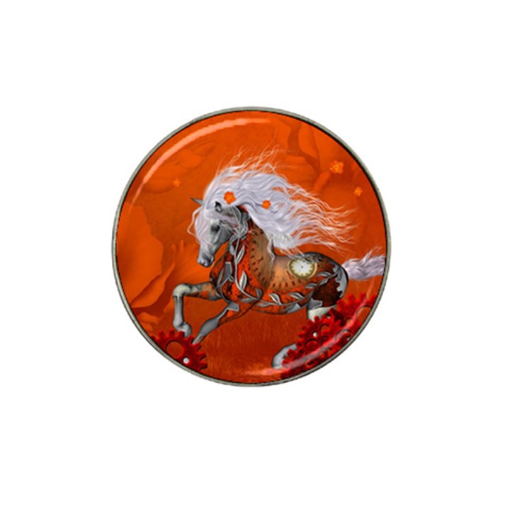 Steampunk, Wonderful Wild Steampunk Horse Hat Clip Ball Marker