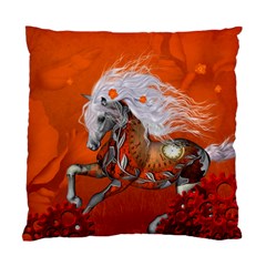 Steampunk, Wonderful Wild Steampunk Horse Standard Cushion Case (two Sides) by FantasyWorld7