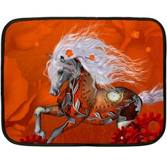 Steampunk, Wonderful Wild Steampunk Horse Fleece Blanket (mini) by FantasyWorld7