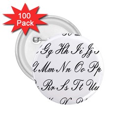 Alphabet Embassy Font 2 25  Buttons (100 Pack) 