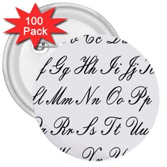 Alphabet Embassy Font 3  Buttons (100 pack) 