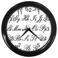 Alphabet Embassy Font Wall Clocks (black)