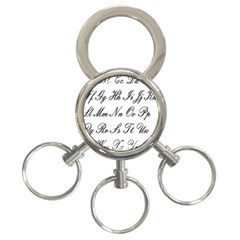 Alphabet Embassy Font 3-ring Key Chains by Mariart