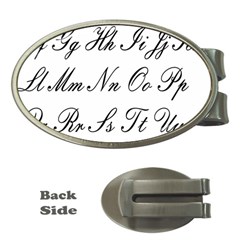 Alphabet Embassy Font Money Clips (oval)  by Mariart