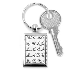 Alphabet Embassy Font Key Chains (rectangle) 