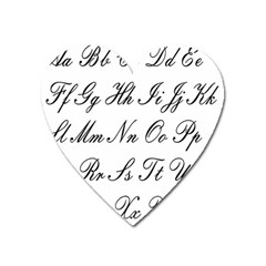 Alphabet Embassy Font Heart Magnet