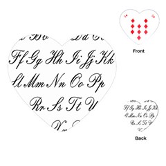 Alphabet Embassy Font Playing Cards (Heart) 