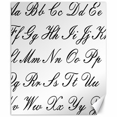 Alphabet Embassy Font Canvas 8  x 10 