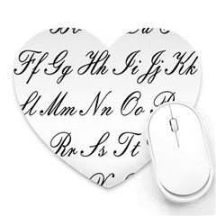 Alphabet Embassy Font Heart Mousepads