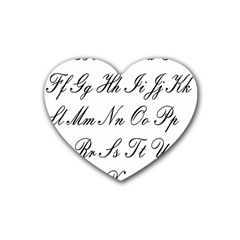 Alphabet Embassy Font Heart Coaster (4 Pack) 