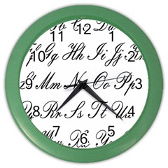 Alphabet Embassy Font Color Wall Clocks