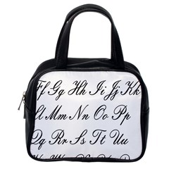 Alphabet Embassy Font Classic Handbags (one Side) by Mariart