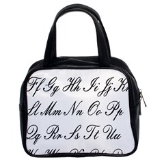 Alphabet Embassy Font Classic Handbags (2 Sides) by Mariart