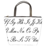 Alphabet Embassy Font Bucket Bags Front