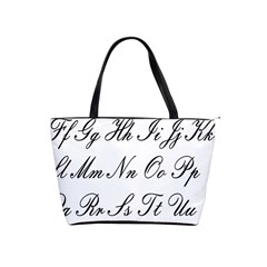 Alphabet Embassy Font Shoulder Handbags