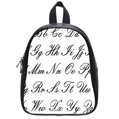 Alphabet Embassy Font School Bag (small) by Mariart