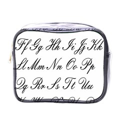 Alphabet Embassy Font Mini Toiletries Bags by Mariart