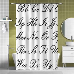 Alphabet Embassy Font Shower Curtain 48  X 72  (small) 