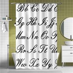 Alphabet Embassy Font Shower Curtain 48  x 72  (Small)  Curtain(48  X 72 ) - 42.18 x64.8  Curtain(48  X 72 )