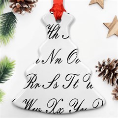 Alphabet Embassy Font Christmas Tree Ornament (two Sides) by Mariart