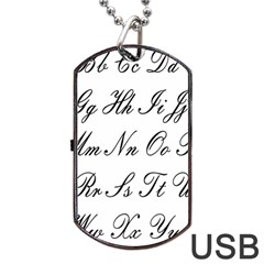 Alphabet Embassy Font Dog Tag USB Flash (Two Sides)