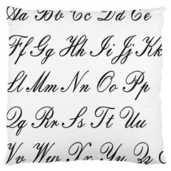 Alphabet Embassy Font Large Cushion Case (one Side)