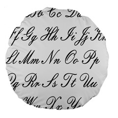 Alphabet Embassy Font Large 18  Premium Round Cushions