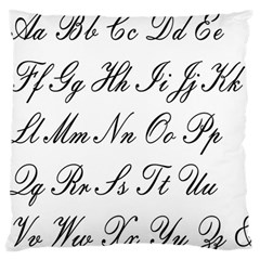 Alphabet Embassy Font Large Flano Cushion Case (one Side)