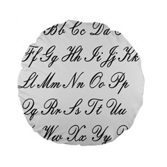 Alphabet Embassy Font Standard 15  Premium Flano Round Cushions