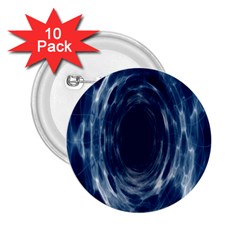 Worm Hole Line Space Blue 2 25  Buttons (10 Pack) 