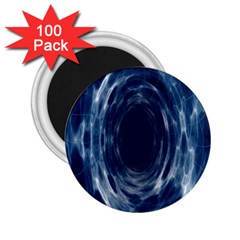 Worm Hole Line Space Blue 2 25  Magnets (100 Pack) 