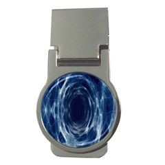 Worm Hole Line Space Blue Money Clips (round)  by Mariart