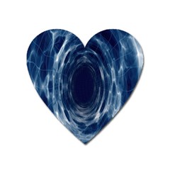 Worm Hole Line Space Blue Heart Magnet by Mariart