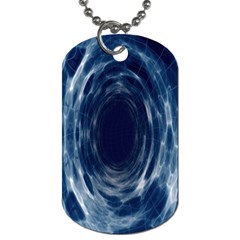 Worm Hole Line Space Blue Dog Tag (one Side) by Mariart