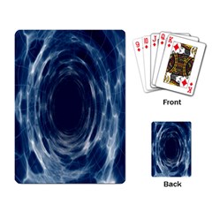 Worm Hole Line Space Blue Playing Card by Mariart