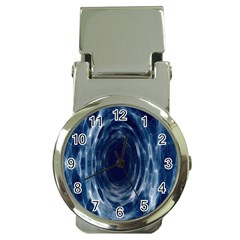 Worm Hole Line Space Blue Money Clip Watches by Mariart