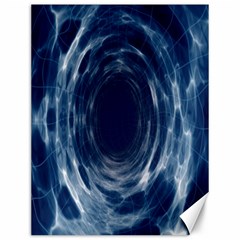 Worm Hole Line Space Blue Canvas 12  X 16  