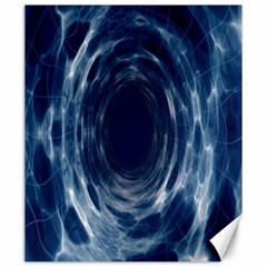 Worm Hole Line Space Blue Canvas 20  X 24  